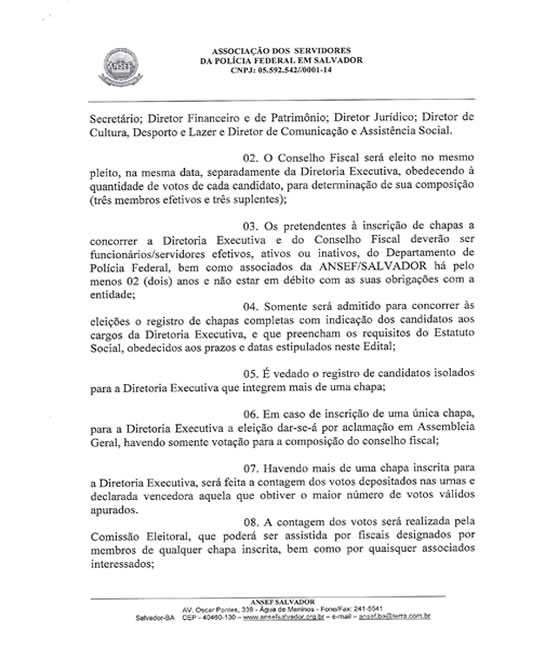 Imagem do edital Edital Comissão Eleitoral - parte 2
